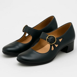 Ledere sandalen met sluiting