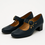 Ledere sandalen met sluiting