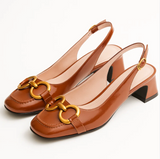 Novara | Leren slingback pumps