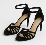 Vera Noir | Elegante hakken met kruising