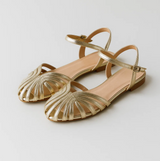 Vera Noir | Shine platte sandalen