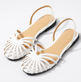 Vera Noir | Woven platte schoenen