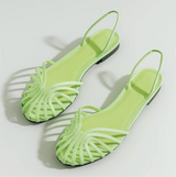 Vera Noir | Woven platte schoenen