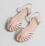 Vera Noir | Woven platte schoenen