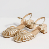 Vera Noir | Metallic Sandalen