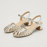 Vera Noir | Metallic Sandalen