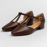 OrthoLuxe Braided T-Strap Flats