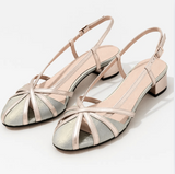 Vera Noir | Satin open sandalen