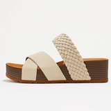 Sandalen gevlochten motief