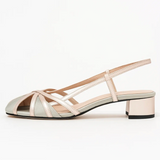 Vera Noir | Satin open sandalen