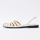 Vera Noir | Woven platte schoenen