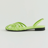 Vera Noir | Woven platte schoenen