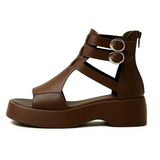 Open sandaal met sleehak