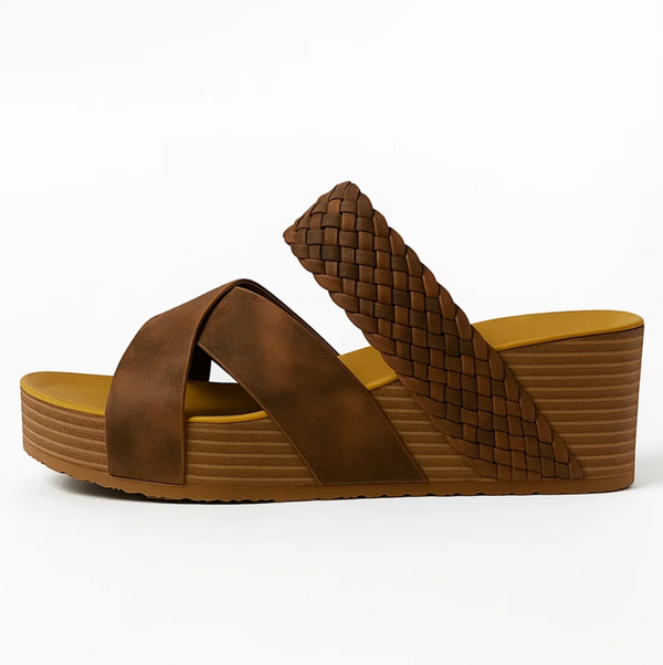 Sandalen gevlochten motief
