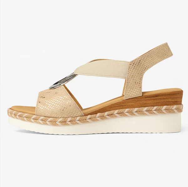 Sandalen met zilver detail