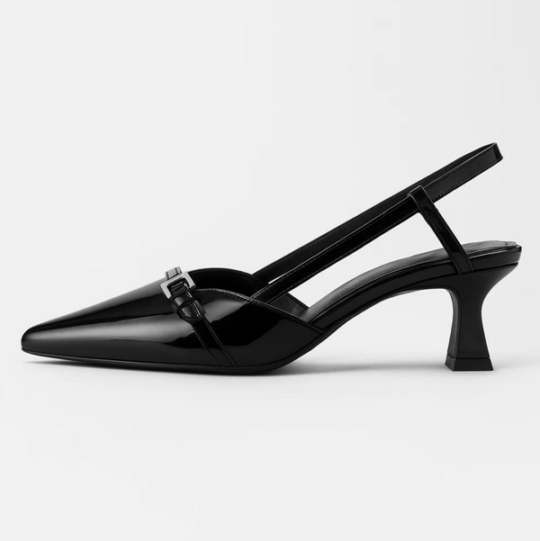 Slingback met gespdetails