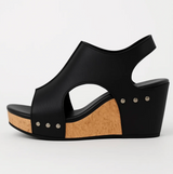 Sleehak sandalen met kurkzool