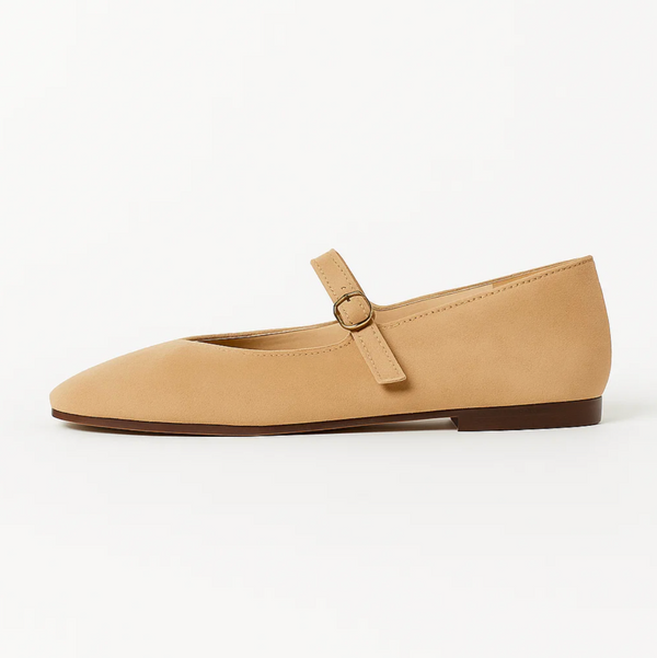 Suede Mary Jane Flats